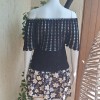 KADIN SİYAH PAMUKLU İP PUL DETAYLI HAND MADE EL ÖRGÜSÜ DÜŞÜK OMUZ DÜŞÜK KOL YAZLIK BLUZ KADIN SİYAH PAMUKLU İP PUL DETAYLI HAND MADE EL ÖRGÜSÜ DÜŞÜK OMUZ DÜŞÜK KOL YAZLIK BLUZ