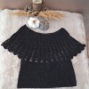KADIN SİYAH PAMUKLU İP PUL DETAYLI HAND MADE EL ÖRGÜSÜ DÜŞÜK OMUZ DÜŞÜK KOL YAZLIK BLUZ KADIN SİYAH PAMUKLU İP PUL DETAYLI HAND MADE EL ÖRGÜSÜ DÜŞÜK OMUZ DÜŞÜK KOL YAZLIK BLUZ