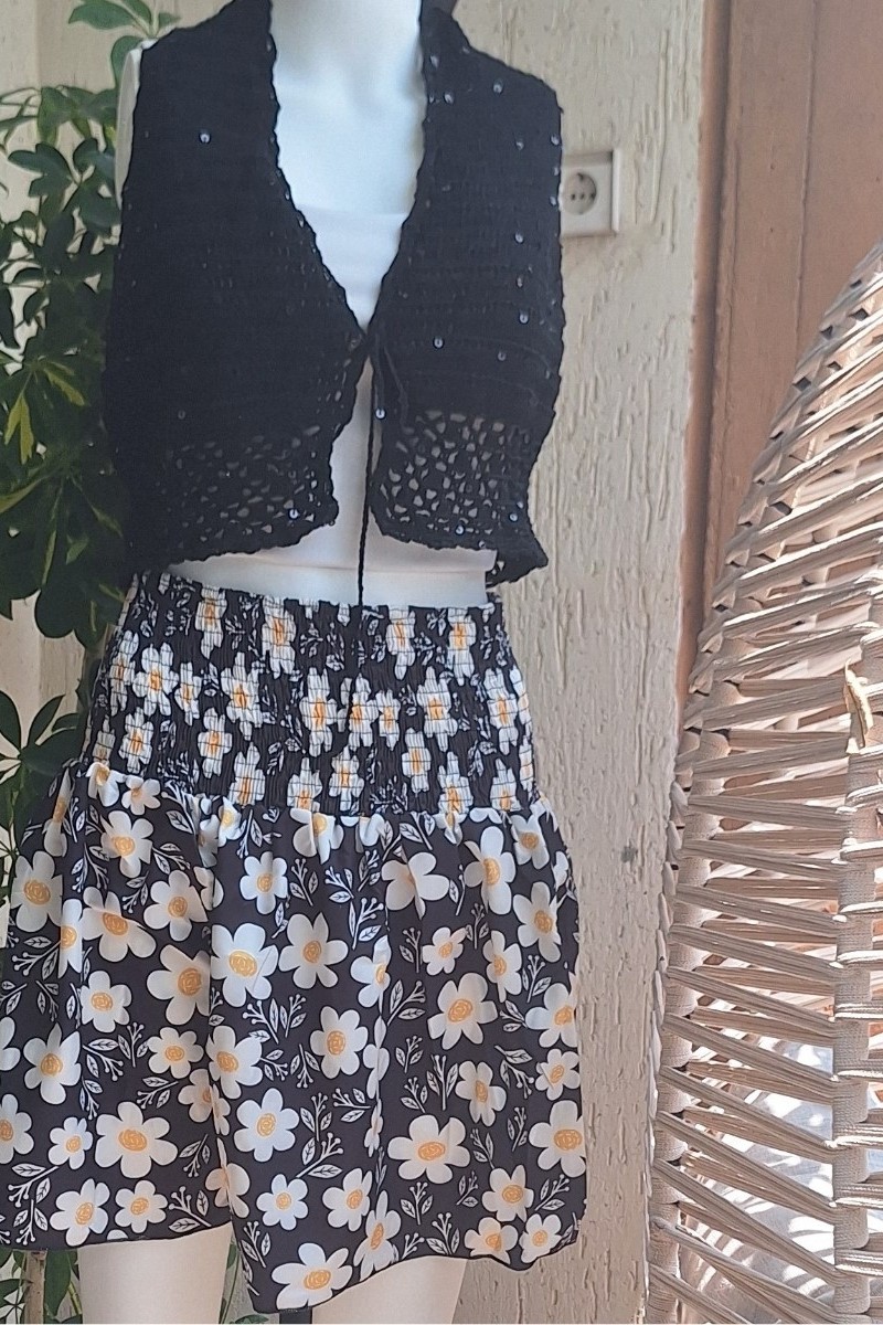 KADIN SİYAH PUL DETAYLI YAZLIK EL ÖRGÜSÜ HAND MADE BOLERO KADIN SİYAH PUL DETAYLI YAZLIK EL ÖRGÜSÜ HAND MADE BOLERO