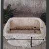 KADIN BEYAZ ÇİÇEK DETAYLI GİZLİ BURSLU HAND MADE, EL ÖRGÜSÜ,  KAĞIT İPTEN YAZLIK  EL ÇANTASI, CLUTCH , PORTFÖY