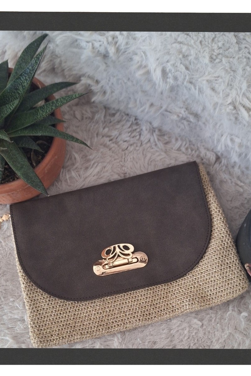 KADIN KAHVERENGİ GÜDERİ KAPAKLI BEJ DOĞAL SİMLİ İP METAL SARI KİLİT AKSESUARLI EL ÖRGÜSÜ, HANDMADE, YAZLIK CLUNCH ÇANTA, EL ÇANTASI KADIN KAHVERENGİ GÜDERİ KAPAKLI BEJ DOĞAL SİMLİ İP METAL SARI KİLİT AKSESUARLI EL ÖRGÜSÜ, HANDMADE, YAZLIK CLUNCH ÇANTA, EL ÇANTASI