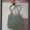 KADIN HAKİ RENK BUĞDAY MODELLİ HAND MADE EL ÖRGÜSÜ YAZLIK PLAJ OMUZ ÇANTASI