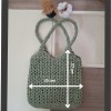 KADIN HAKİ RENK BUĞDAY MODELLİ HAND MADE EL ÖRGÜSÜ YAZLIK PLAJ OMUZ ÇANTASI