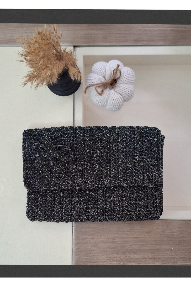 KADIN SİYAH SİMLİ İPTEN ÇİÇEK DETAYLI HAND MADE, EL ÖRGÜSÜ GİZLİ BURSLU YAZLIK CLUTCH ÇANTA,EL ÇANTASI, PORTFÖY KADIN SİYAH SİMLİ İPTEN ÇİÇEK DETAYLI HAND MADE, EL ÖRGÜSÜ GİZLİ BURSLU YAZLIK CLUTCH ÇANTA,EL ÇANTASI, PORTFÖY