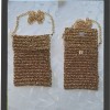 KADIN ALTIN RENGİ METALİK İP TELEFON ÇANTASI HAND MADE EL ÖRGÜSÜ