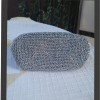 KADIN GÜMÜŞ RENGİ METALİK İP BURSLU ÇANTA HAND MADE EL ÖRGÜSÜ