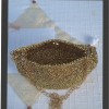 KADIN ALTIN RENGİ METALİK İP ZİNCİR SAPLI ÇANTA HAND MADE EL ÖRGÜSÜ